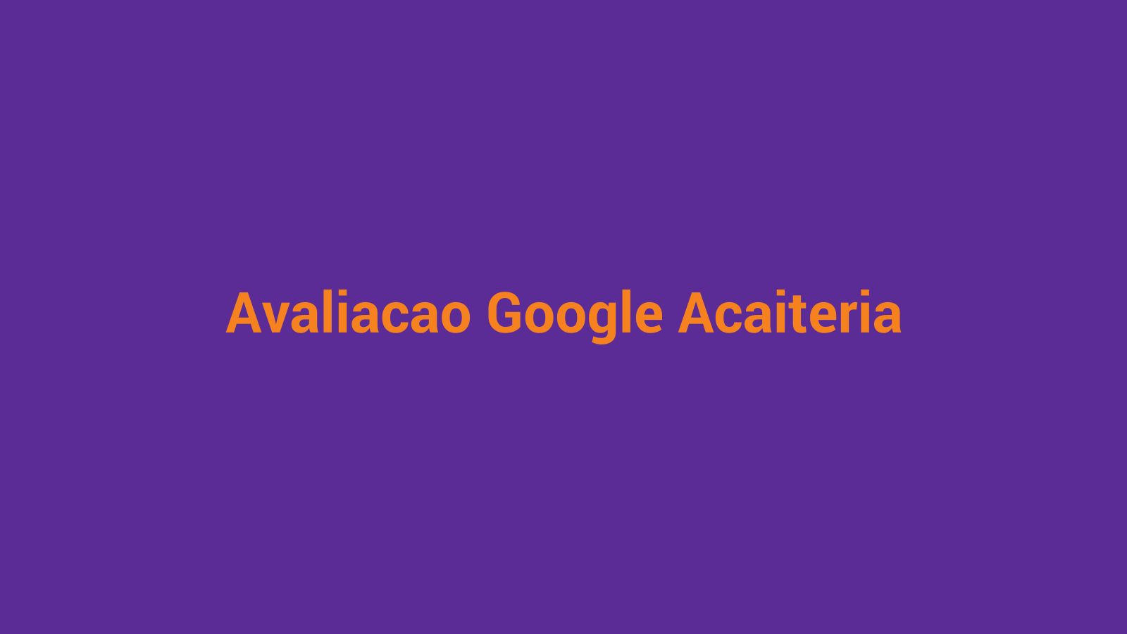 Arte do Cliffon representando avaliações e reputação digital para açaiteria em roxo e laranja